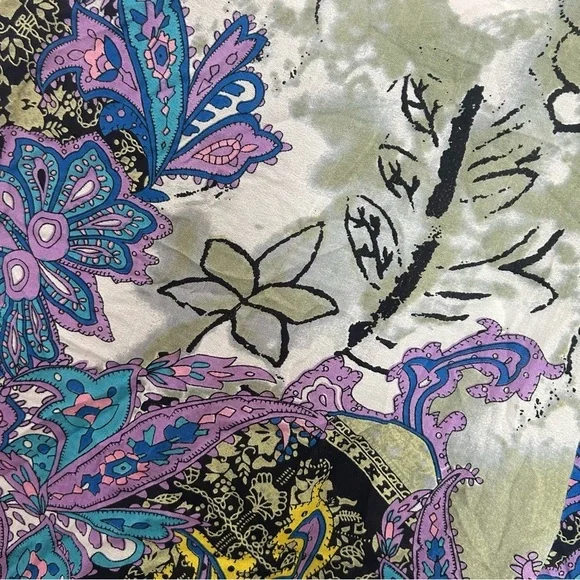 J. Peterman Embroidered Beaded Blouse Top Tunic Boho Festival Resort Size Medium - Picture 11 of 15